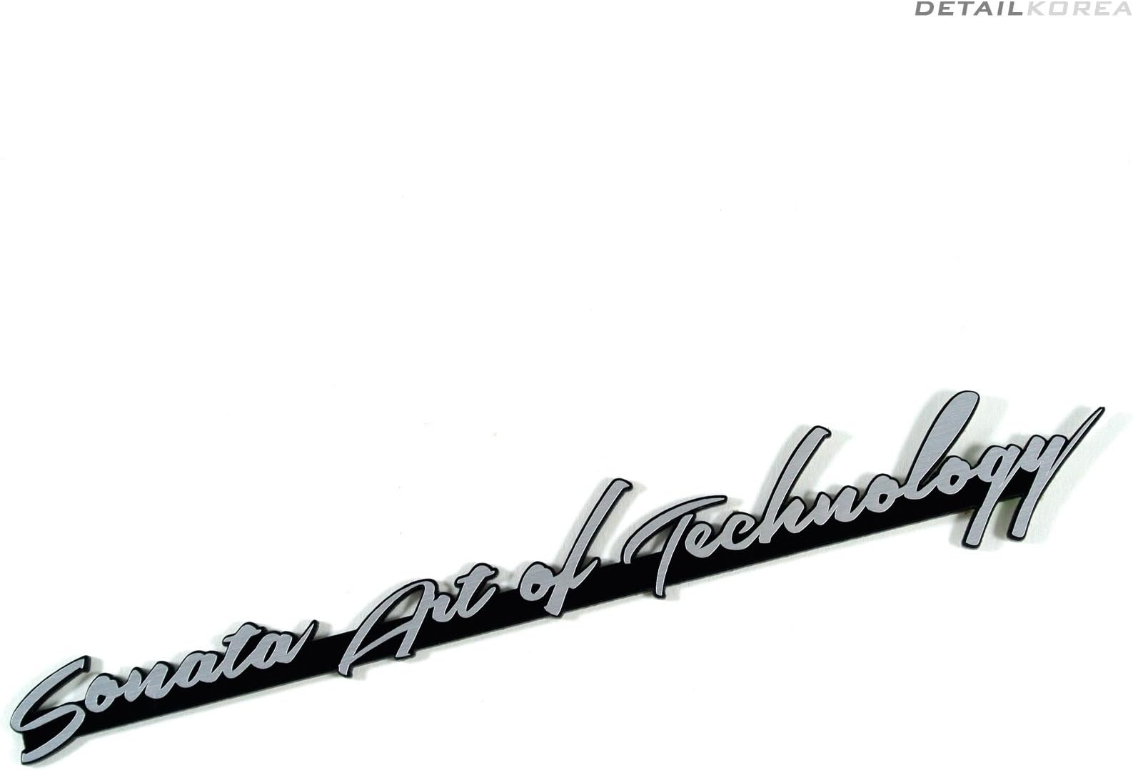 Detailkorea Car Cursive Lettering Slogans Emblem Silver for Hyundai Sonata