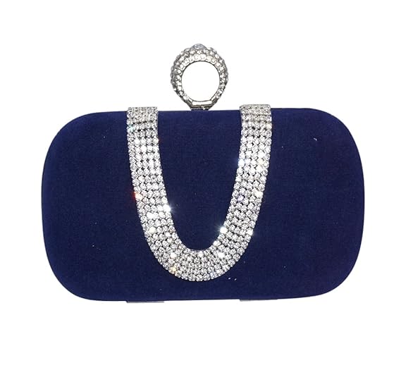royal blue suede purse