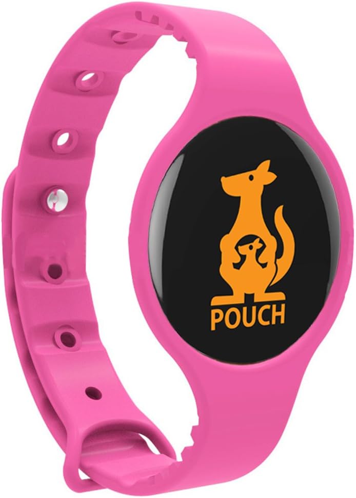 Pouch Child Safety Wristband, Pink - Tracker for Kids with Bluetooth for iPhone and Android