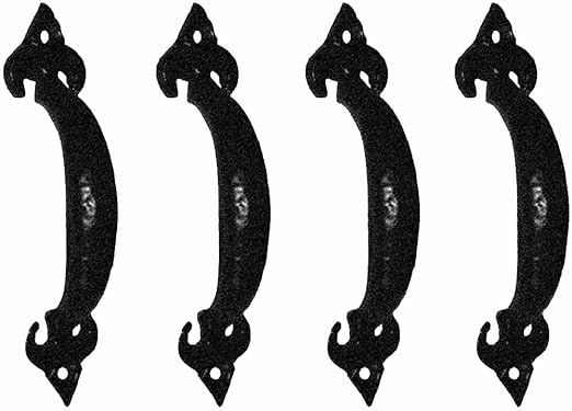 Black Cast Iron Fleur De Lis Drawer Door Pull Handle 6 5 Inch