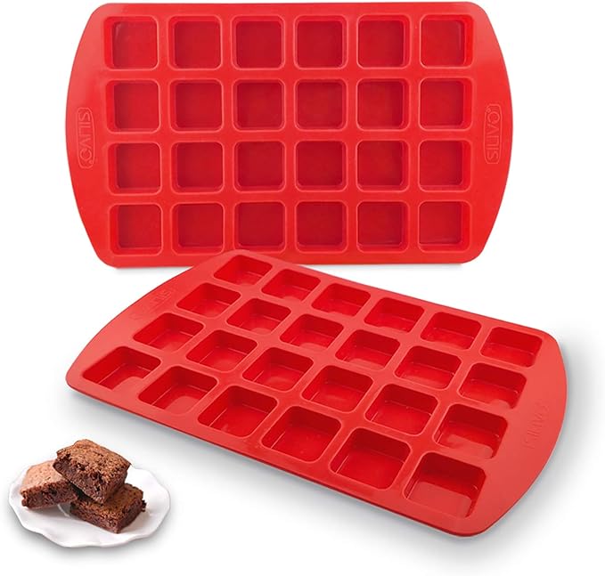 Brownie Baking Tin, NonStick Silicone Baking Tray, Square Baking Tins