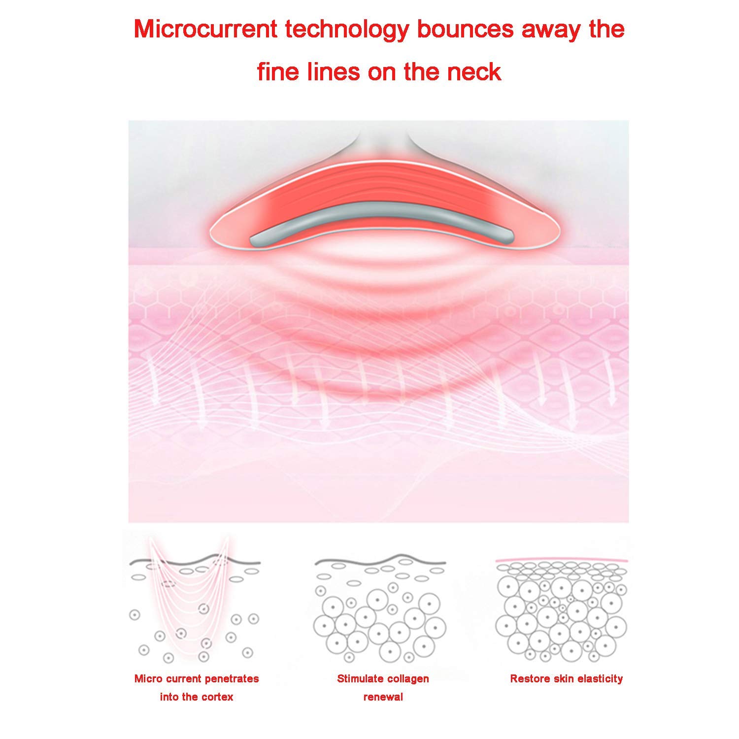 High Frequency Facial Machine, Neck Skin Tightening Lifting Device Rechargeable, Anti Aging Face Neck Massager Wrinkles Appearance Removal, 113℉±41℉ Micro-Vibration, 3 Lights Therapy Modes: Beauty
