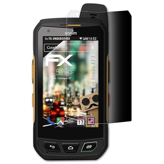 atFolix Blickschutzfilter für Sonim XP7 Blickschutzfolie, 4-Wege Sichtschutz FX Schutzfolie
