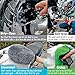 Onetrack Me Motorcycle Detailing Cleaning Kit - 3 Car Cleaning Tools - Pure Wool Wheel Wash Brush Wool Wash Mitt Microfiber Wash Cloth Scratch Free Automotive Motorcycle Washing Detailing Pack
