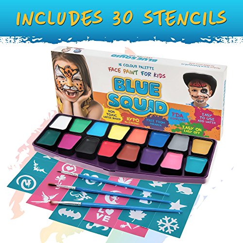 Купить Blue Squid Face Paint Kit Professional Best Quality Painting