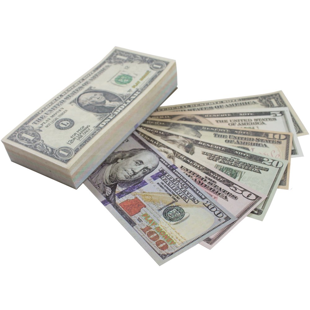 Real Looking Us Play Money Set Double Sided 30 Bills Of $1 $5 $10 $20 $50 & .. 15 61%2BnC5WE%2B7L