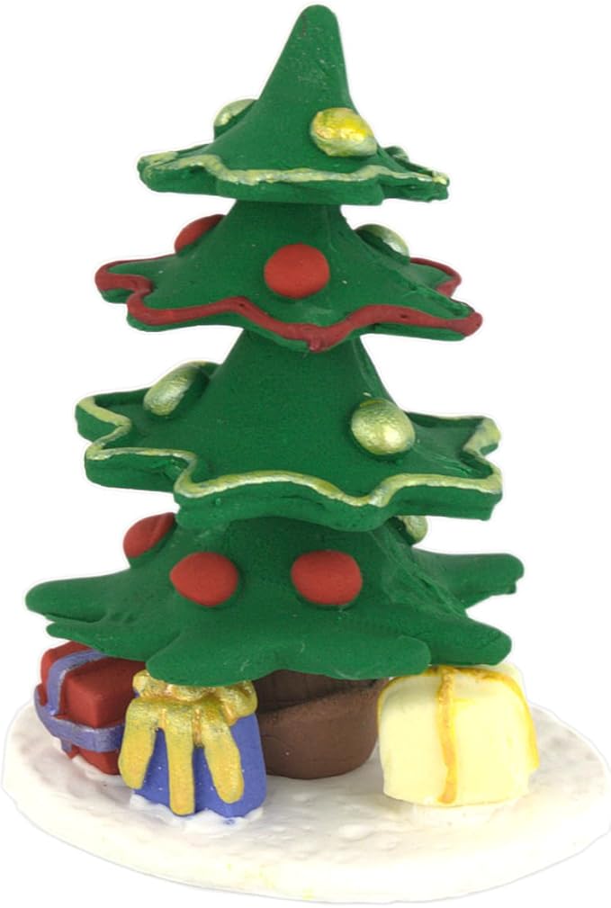 Christmas Cake Decoration Topper Claydough Decorated Christmas Tree 64mm Amazon Co Uk Kitchen Home