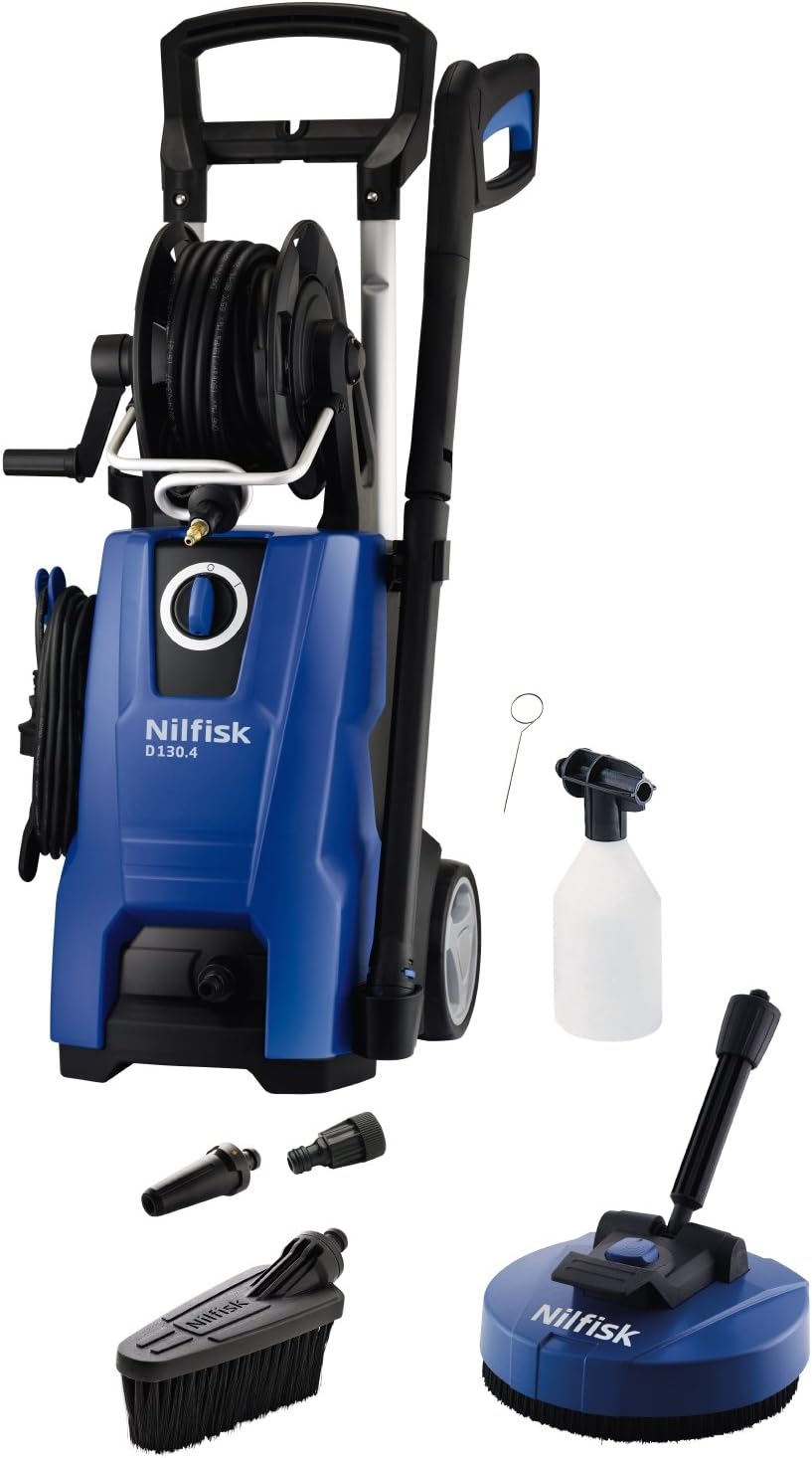 Nilfisk D 130 bar Pressure Washer with Patio Cleaner and Brush Amazon