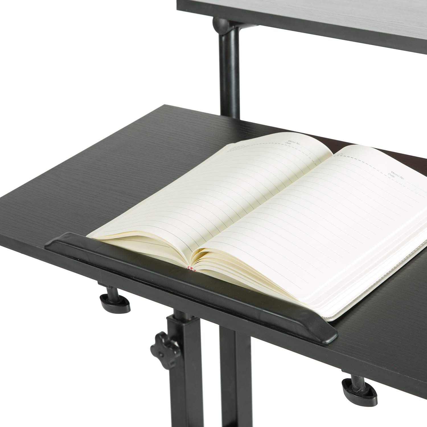 DOEWORKS Mobile Stand Up Desk Height Adjustable Computer Work Station Home Office Desk with