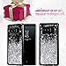 Caka Glitter Case for Galaxy Note 8 Case for Girls Women Liquid Luxury Fashion Sparkle Bling Flowing Floating Quicksand Girly Soft TPU Black Case for Samsung Galaxy Note 8 (Silver)
