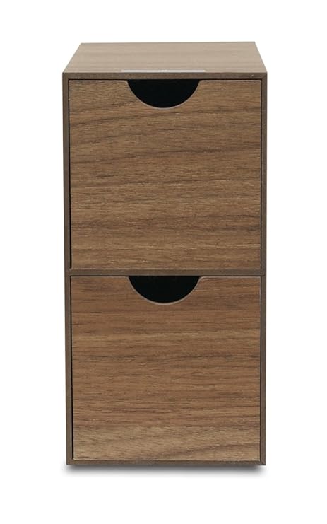 Amazon タツクラフト バスク 収納ボックス S 2段 Bw ブラウン 個箱入