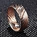 Three Keys Jewelry 8mm Silver Rose Gold Damascus Steel Mens Wedding Ring Grooved Wood Grain Wedding Band