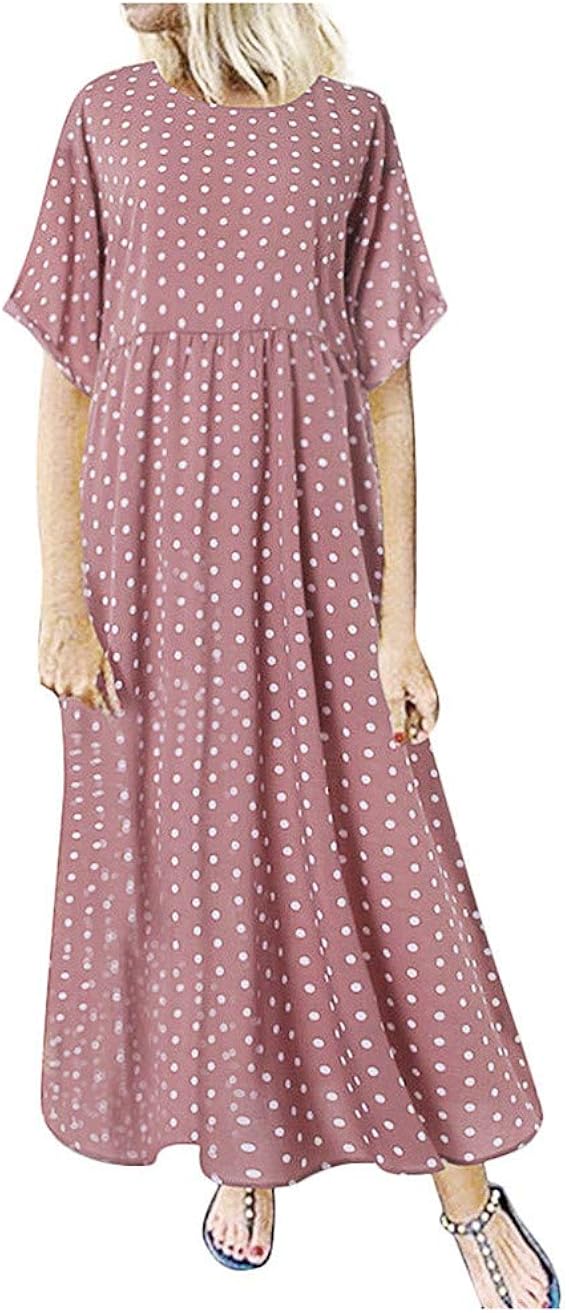 polka dot boho dress