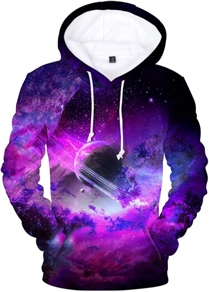 Amazon.com: 3D Cool Galaxy Hoodies Women Hip Hop Autumn Sweatshirts ...