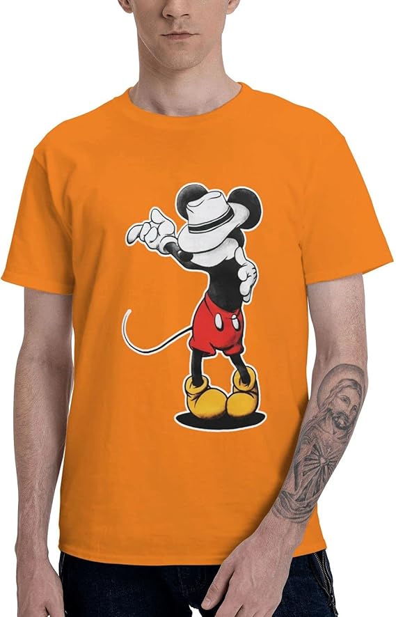 Amazon ミッキーマウス Mickey Mouse マイケルジャクソン パロディ メンズ レディース ユニセックス 半袖tシャツ Tシャツ カットソー 通販