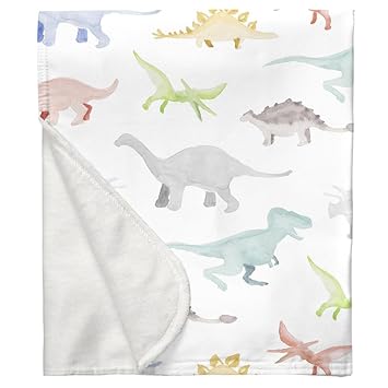 watercolor dinosaur crib bedding
