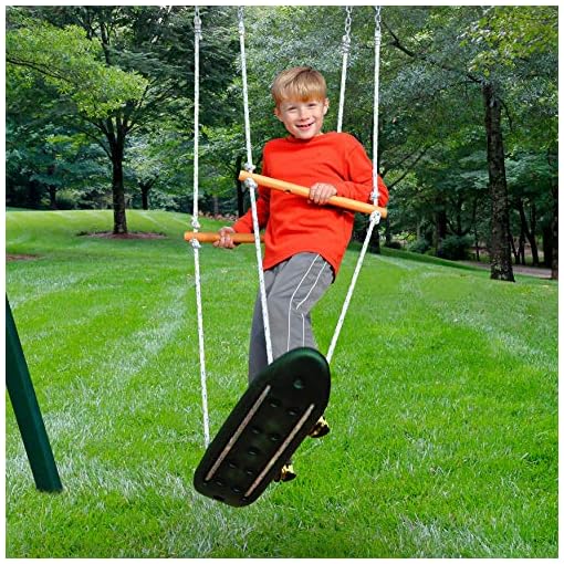 Gorilla Playsets 07-0026 Skateboard Swing Standing Swing for Outdoor Swing Set, Green, Black - Image 4