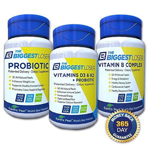 The Biggest Loser Probiotic, Vitamin D3 + K2 and Vitamin B complex Wellness Pack