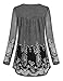 Miagooo Women's Long Sleeve Round Neck Layered Chiffon Flowy Blouse Top