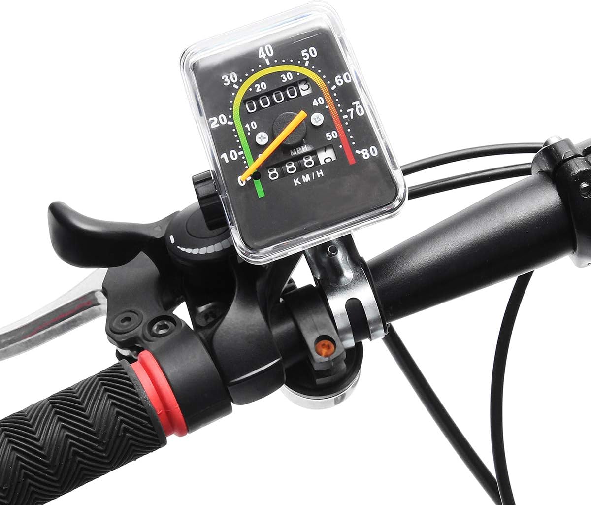 Sisinkal Mechanischer Tacho Retro - Fahrrad Kilometerzähler Mit 78cm Kabel