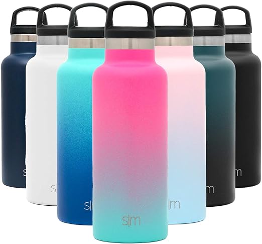white hydro flask with pink lid