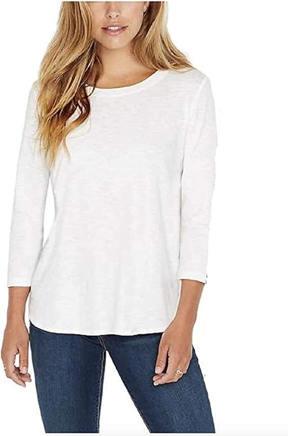 Kirkland Signature Ladies' Cotton Slub Tee at Amazon Women’s Clothing store
