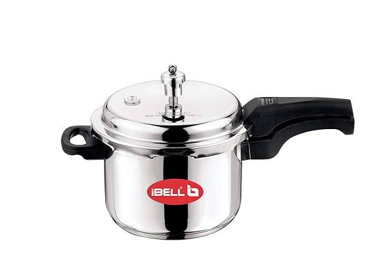 iBELL IBL SS 3PC Stainless Steel Pressure Cooker, 3 litres, Silver
