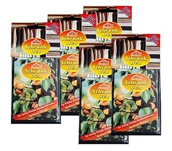 Preisjubel 15 x Schrank-Deo Aprikose/Mango, Schrankdeo, Schrankduft, Gareroben-Deo, Kleiderschrank-Deo