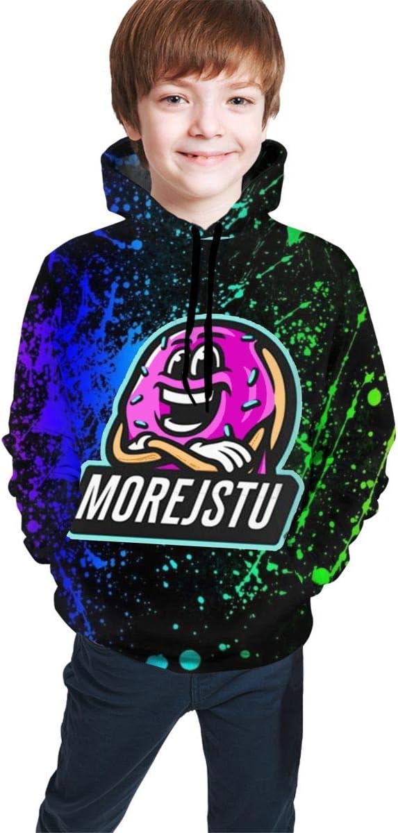 Dejina Children's MoreJStu Hoodies Sweatshirt Fashion Hoodies for Kids/Youth/Boys/Girls Pullover Sweatshirt with Pockets