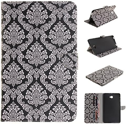Samsung Galaxy Tab A 10.1 Case -Luckycheng Ultra Slim Lightweight Premium Leather Smart Shell Stand Cover with Auto Sleep/Wake Feature for Tab A 10.1 Inch (SM-T580 / SM-T585) Tablet (flower_2)