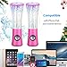 SoundSOUL Dancing Water Speakers LED Speakers Water Fountain Speakers Mini Misic Amplifier(6 Colored LED Lights) - Pink