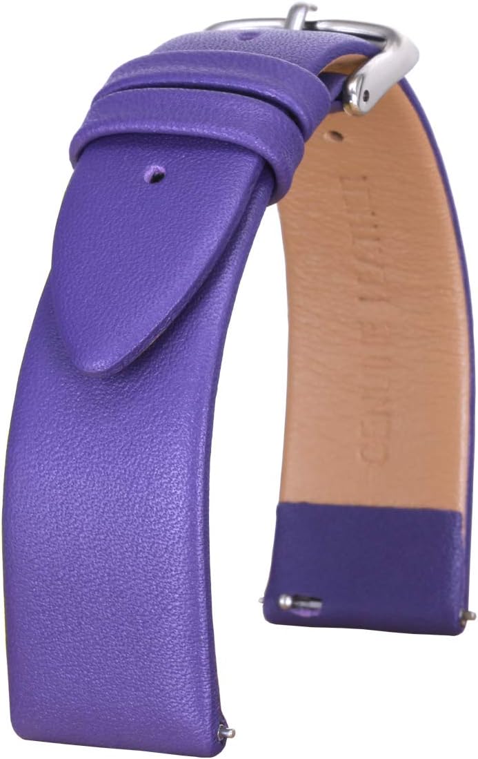 PESNO Genuine Leather Watch Bands Top Calf Skin Smooth Grain Leather Watch Strap 12mm 14mm 16mm 18mm 19mm 20mm 21mm 22mm for Men and Women
