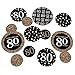 Big Dot of Happiness Adult 80th Birthday - Gold - Birthday Party Giant Circle Confetti - Party Decorations - Large Confetti 27 Count