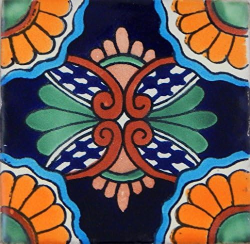 Talavera Mexican Hand Painted Tiles Box of 100