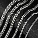 Estendly 2mm-7mm 16-38In Stainless Steel Rolo Chain Necklace Crude Chain Necklace for Men Women Jewelry