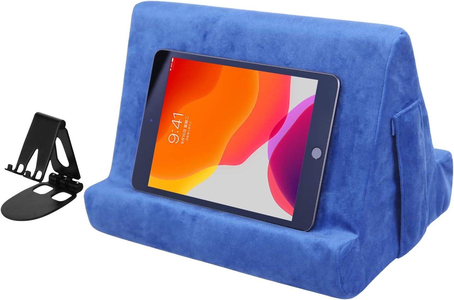 Sttargxing Universal Multi-Angle Tablet Holder, Soft Pad Stand with Net Pocket & Random Color Stands for Lap Knee
