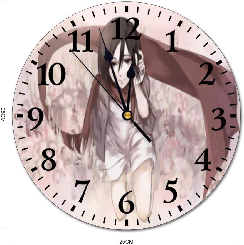 Amazon 進撃の巨人壁掛け時計 かけ時計 静音 音無し シンプル デザイン おしゃれ 連続秒針 電池式 部屋装飾 インテリア 丸形 時計 直径約25cm 置き時計 掛け時計 オンライン通販