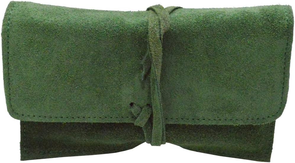 Green Leather Wallet Tobacco Tobacco Pouch suede shoulder genuine leather tobacco pouch