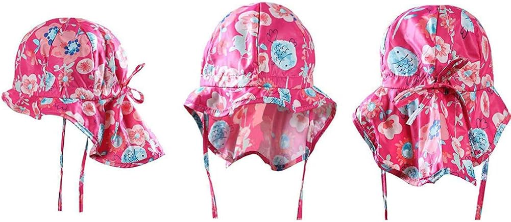 Protection Fleur Imprimee Pour Plage Plein Air Voyage Randonee 2 4 Ans Lazzon Chapeau De Soleil Bebe Fille Ete Bonnet Uv50 Bonnets Casquettes Et Bobs Bebe