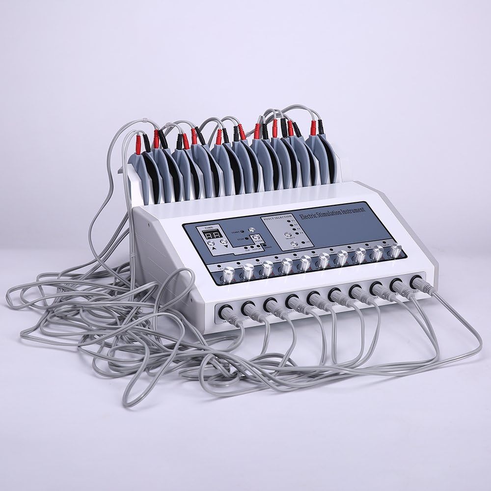 T iNlovEaRTs Bo-dy SLI-mming Equip-Ment Elec-tric Mu-slce Sti-mulator Elec-Trode Mu-scle Sti-mulation Instru-Ment (Round): Sports & Outdoors