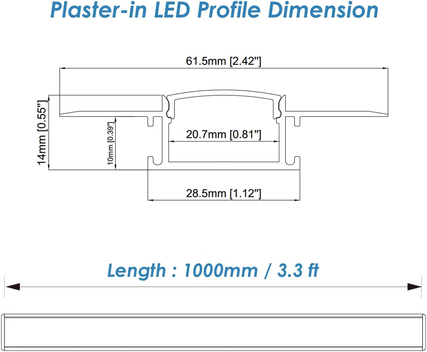 Besseto Plaster in LED Profile - Image 3