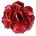 Anleolife Fabric Red Flower Hair Clips/Silky Floral Hair Flowers Bridal Wedding Cloth Decor Flower Crown Corsage Brooch Pins For T-shirt Jacket 6pcs/lot (red)