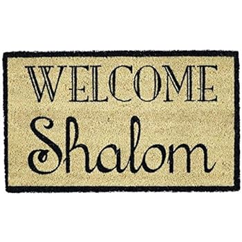 DII CAMZ10829 Coir Holiday Doormat, Shalom