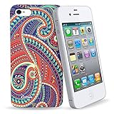 Kolorobia Paisely 3D Back Cover for Apple iPhone 4/4S (Multi Color)