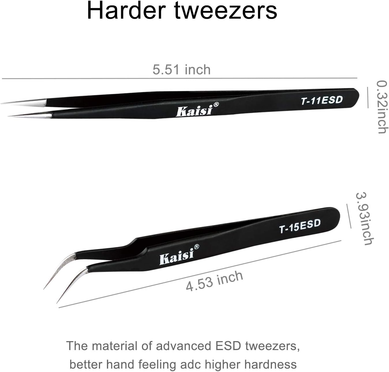 Kaisi Professional Electronics Opening Pry Tool Repair Kit with Metal Spudger Non-Abrasive Carbon Fiber Nylon Spudgers and Anti-Static Tweezers for Cellphone iPhone Laptops Tablets and More, 20 Piece: Home Improvement