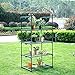 Worth Mini Ourdoors Indoor Greenhouse, 4 Tier 4 Shelf and PVC Cover Green House with Wheels, Plant Tower for Growing Seeds, Seedlings, Tending Potted Plants
