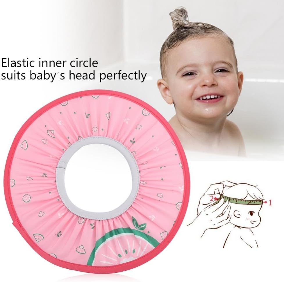 Hair Washing HatBath Cap for Babies for Babies Hair Washing Hat for Toddlers Shampoo Shower Hat Bathing Tub Head Hair Rinser Protection(Pink) Baby Bath - Image 3