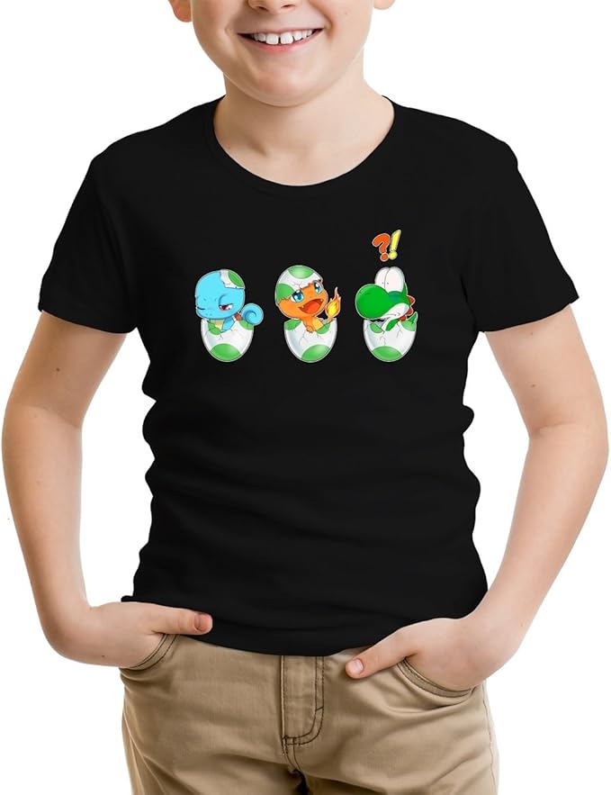 Garcon Pokemon Parodique Bebe Yoshi Face A Salameche Et Carapuce Parodie Yoshi Pokemon Bizarre Ces Deux La Okiwoki T Shirt Enfant Noir Yoshi Vetements Mansaocatavento Com Br