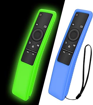 NANTING 2 PCS Funda protectora para control remoto de Smart TV serie Samsung BN59, Ligero,adecuado para fundas de silicona para niños,correa ...