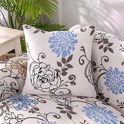 Umineux Printed Sofa Cover High Stretch Sofa Slipcovers Couch All Cover Furniture Protector for Couches and Loveseats with Two Pillow Covers (Rotating Flower, Loveseat)